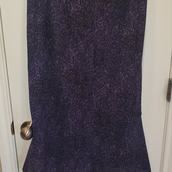 Express Maxi Skirt, Women's size Large, Elastic Waist, High Low Ruffle Skirt - Picture 2 of 10